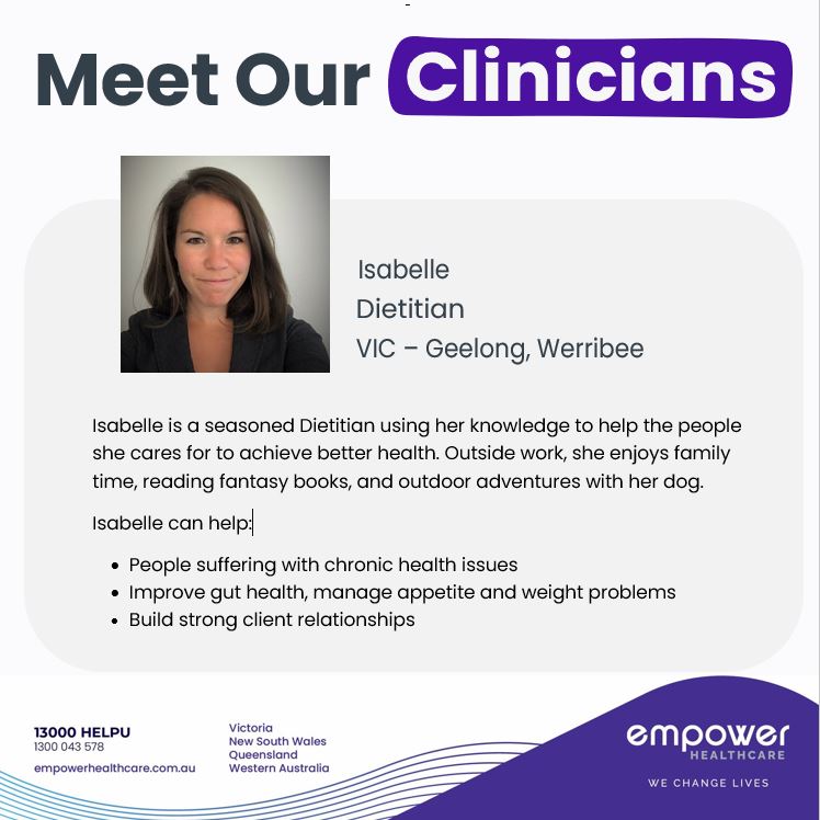 VIC Dietitian Isabelle Geelong